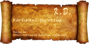 Karfunkel Dorottya névjegykártya